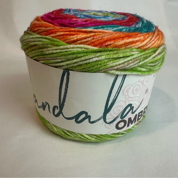 Lion Brand Mandala Ombre’ - HAPPY color-way. 1 ball 🔥 - Picture 2 of 7